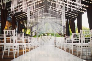 decorated venue for the wedding ceremony